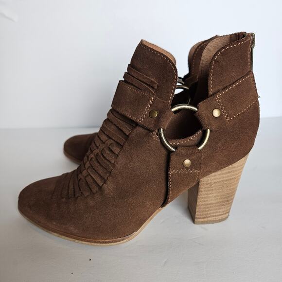 Ariat Unbridled Jaelle Brown Suede Western Bootie Women's 8 Cowgirl Rodeo - Picture 4 of 12